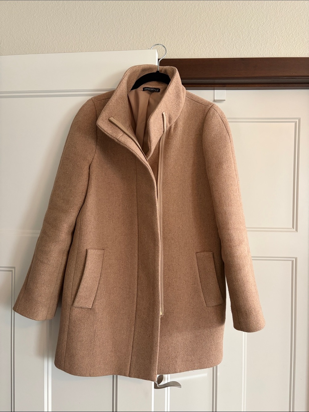 J. Crew Camel Wool Blend Pea Coat